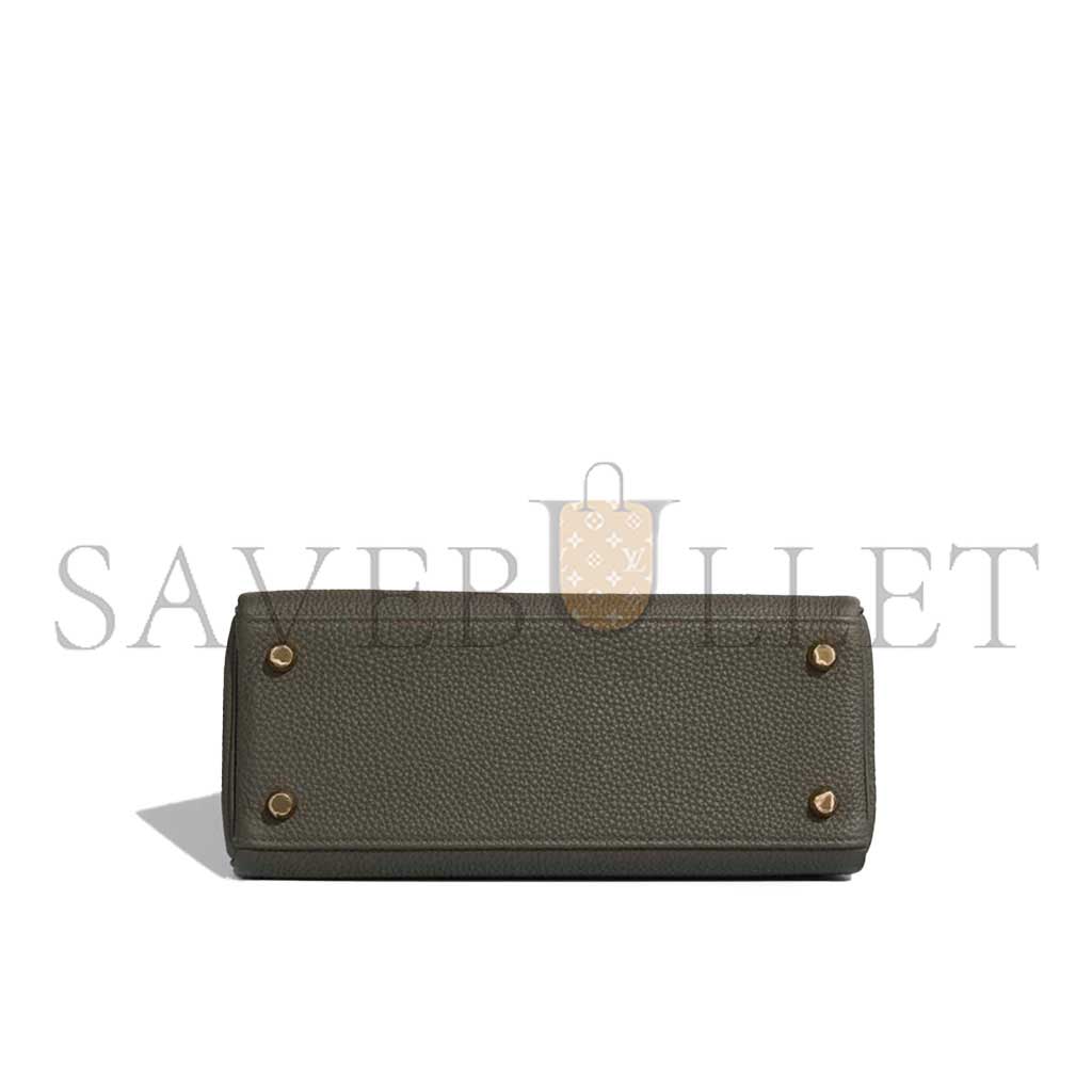 H**mes master kelly 25 togo vert de gris (25*17*7cm)